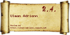 Ulman Adrienn névjegykártya